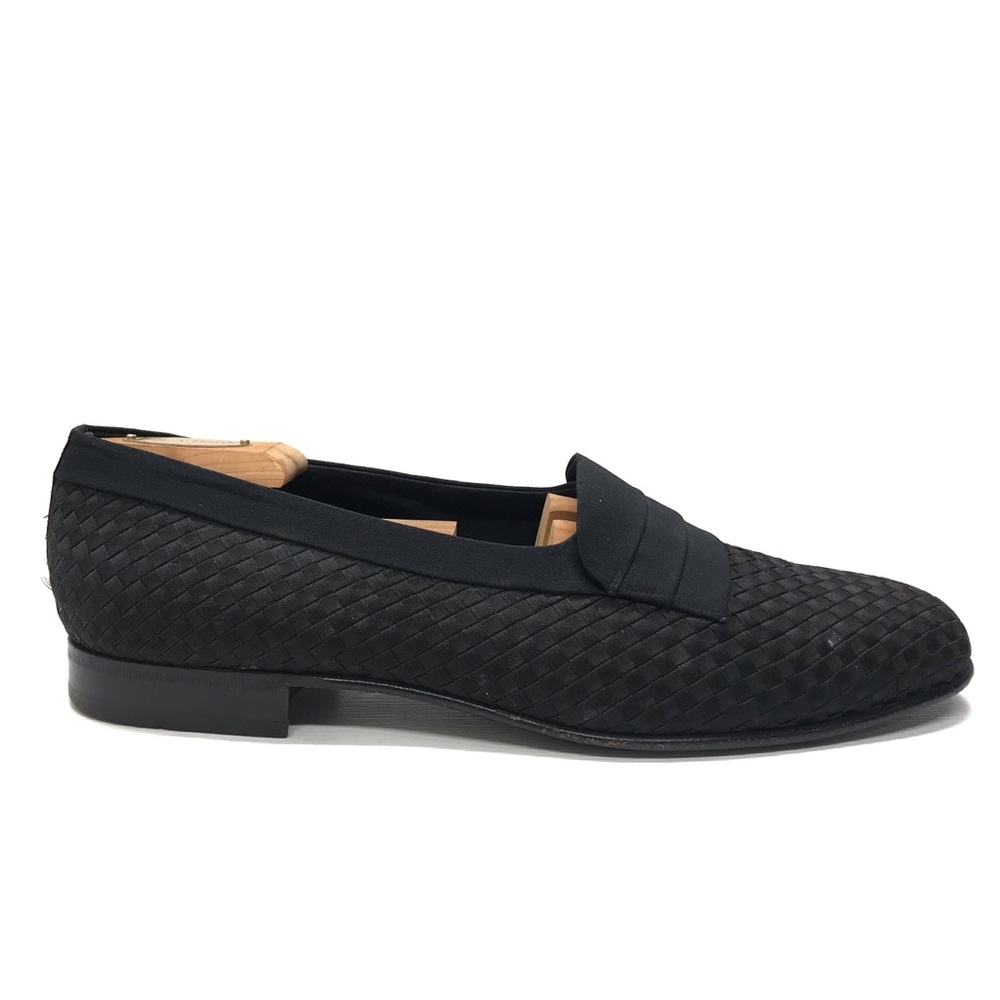 Bally Pierre Black Woven Dress Shoes 11M